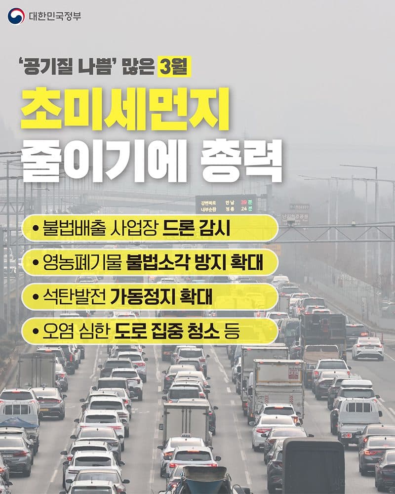 미세먼지 줄여 병원비 아낀다, 정부 3월 총력 대응
