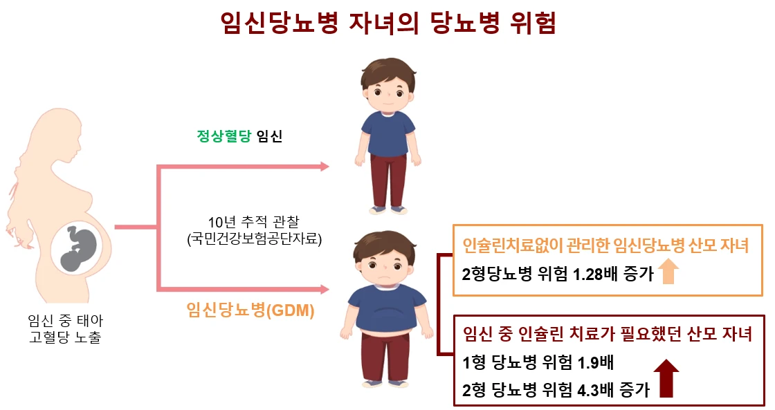 임신당뇨병 인슐린 치료 산모 자녀, 2형 당뇨병 위험 4.3배