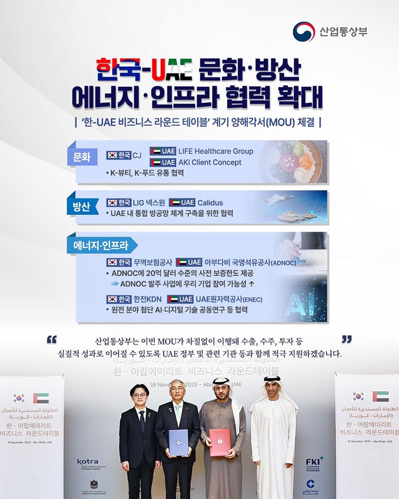UAE 방문, 이제 문화·방산·에너지 혜택 더 쉽게 누린다