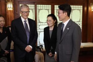김민석 총리, 빌 게이츠 게이츠재단 이사장 접견… 글로벌 협력 논의