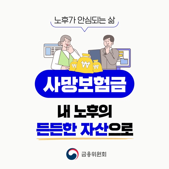 사망보험금을 활용한 노후 소득 공백 해결 방안 발표