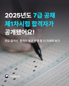 2025년도 7급 공채 제1차 시험 합격자 발표... 과학기술·행정 직군 균형 확보