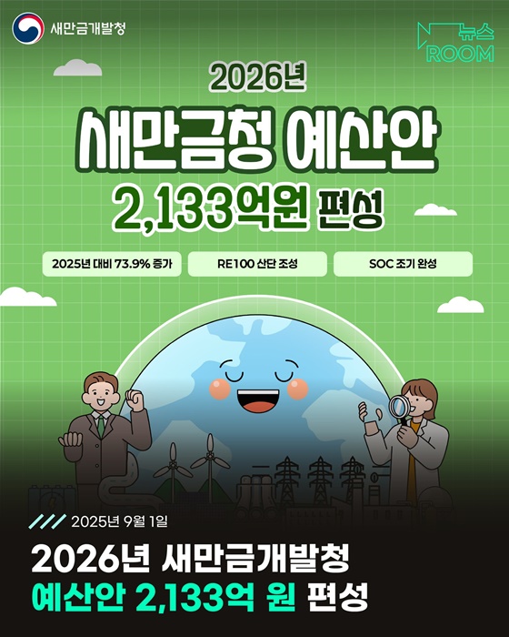 새만금 새해 예산 2133억 확정! RE100 산단 조성, 도로망 확충으로 투자 기회 잡는다