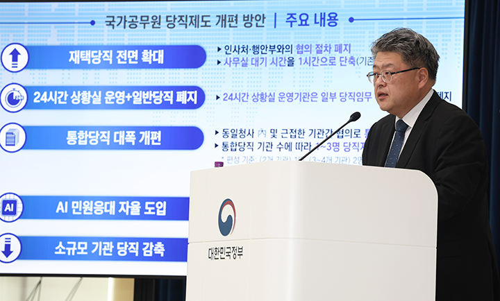 공무원 당직, 이제 재택근무와 통합근무로 더 편리해진다