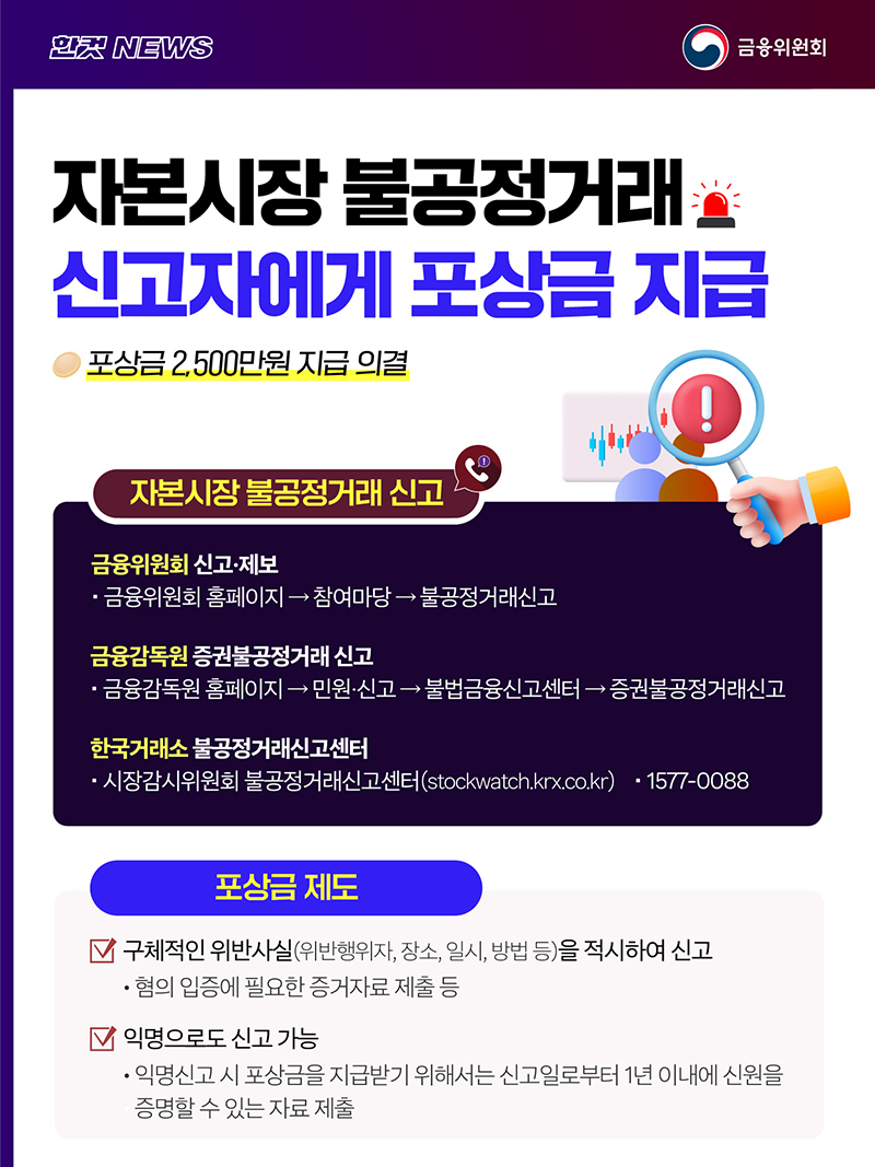 2,500만원의 기회! 불공정거래 신고로 짭짤한 포상금을 받을 수 있다