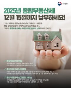 2025년 종부세, 12월 15일까지 내면 된다! 납부 혜택도 꼼꼼히 챙기자