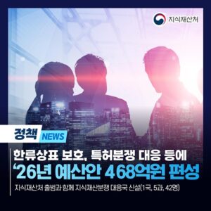 468억 원 예산으로 한류 콘텐츠부터 중소기업 기술까지 든든하게 지킨다