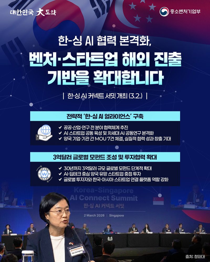 AI 스타트업, 4천억 투자 받고 싱가포르 진출 기회 열린다