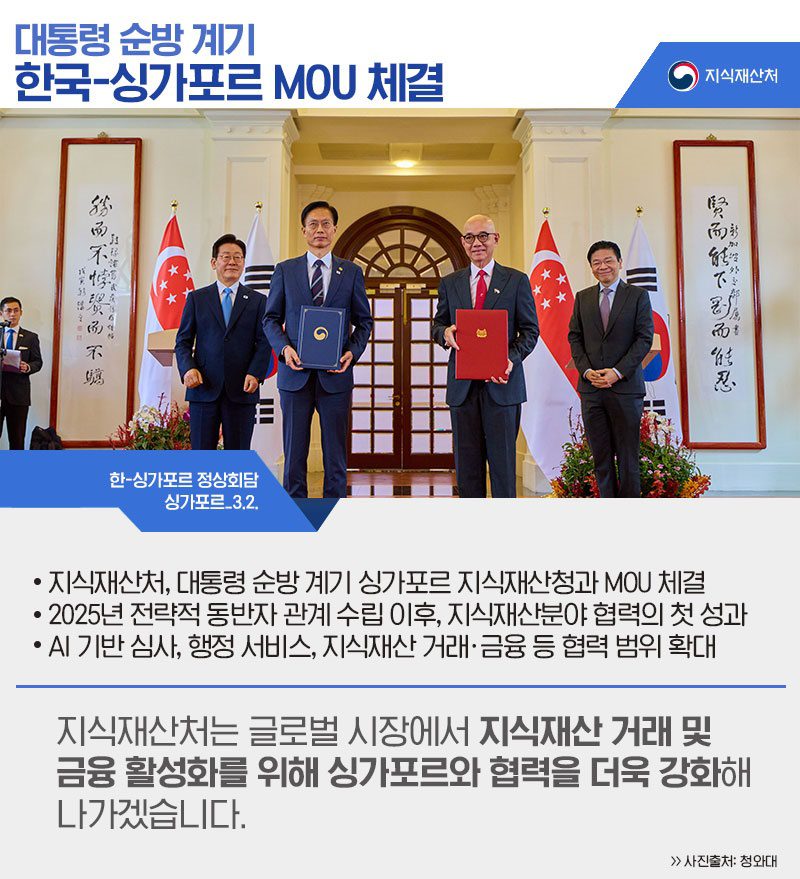 내 아이디어, 싱가포르 수출 길 열렸다…특허 출원 빨라진다