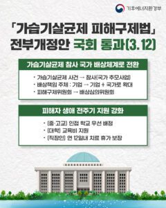 가습기살균제 피해자, 이제 대학 교육비 받고 치료 휴가도 보장된다